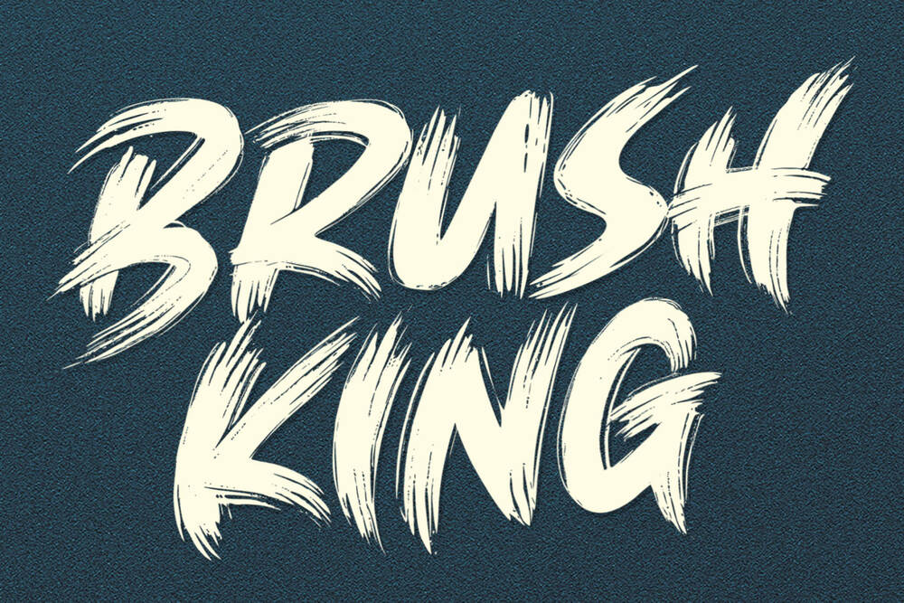 A supercharged brush font