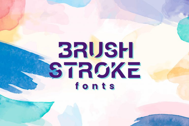 A brush stroke fonts cover