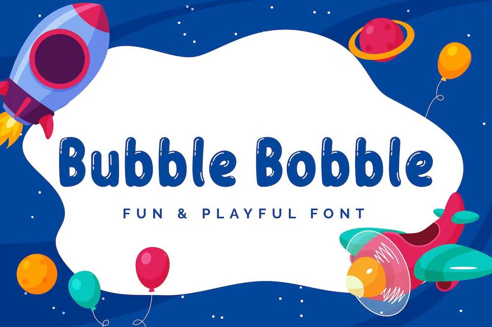 Fun and playful bubble font