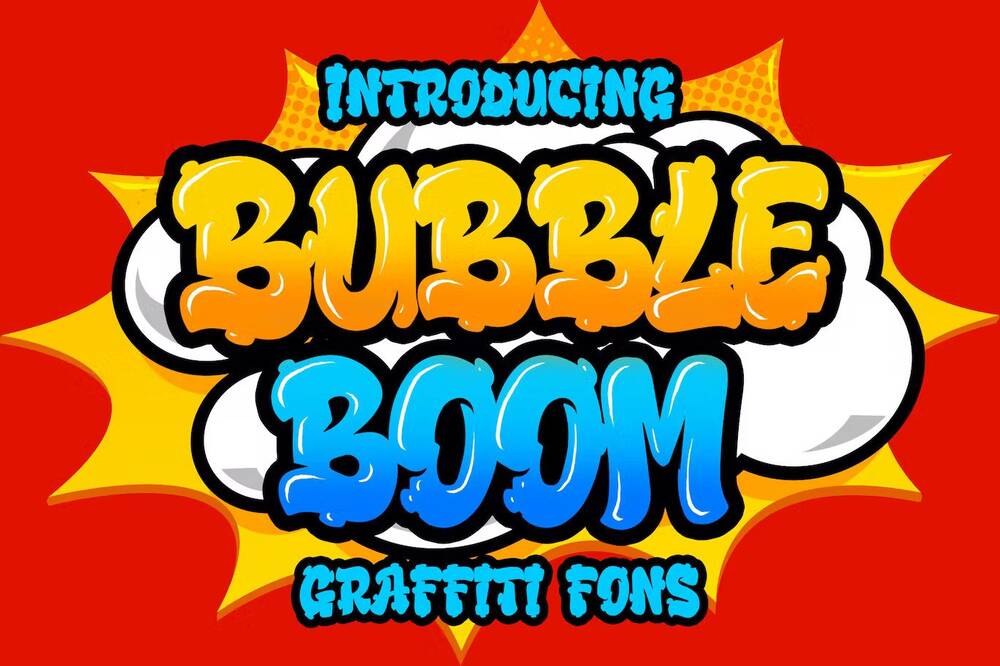 Bubble graffitti font
