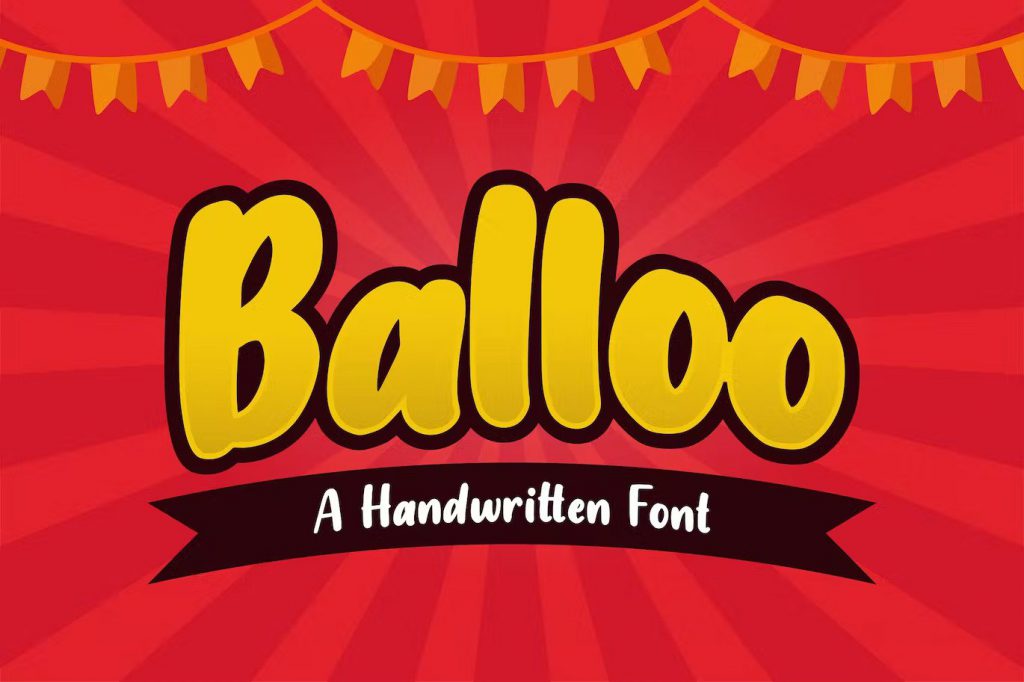 A handwritten bubble font