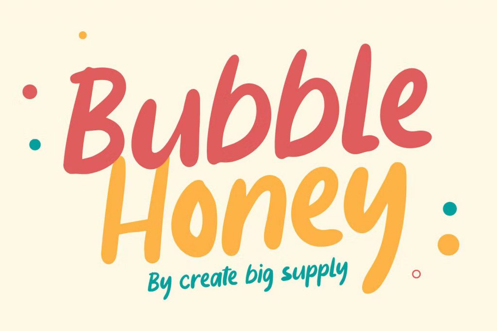 A playful bubble font