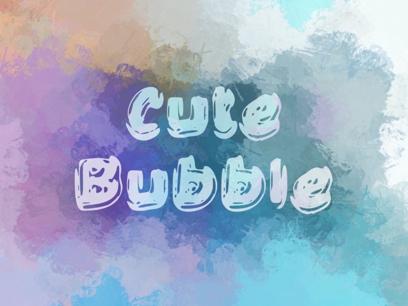 A free cute bubble font