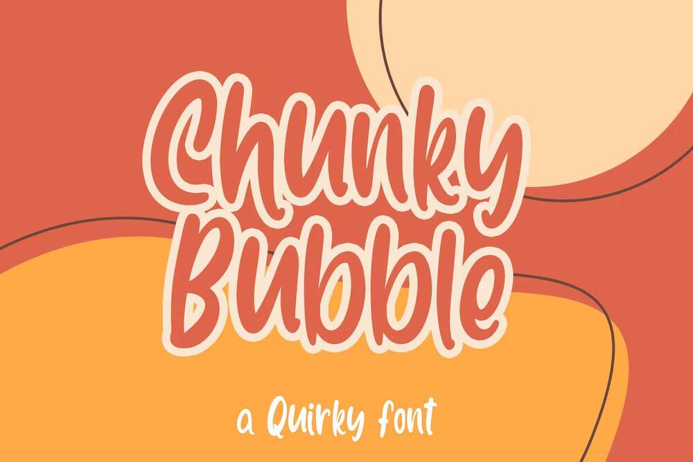 A quirky bubble font