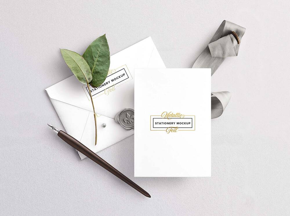 Free wedding stationery mockup template