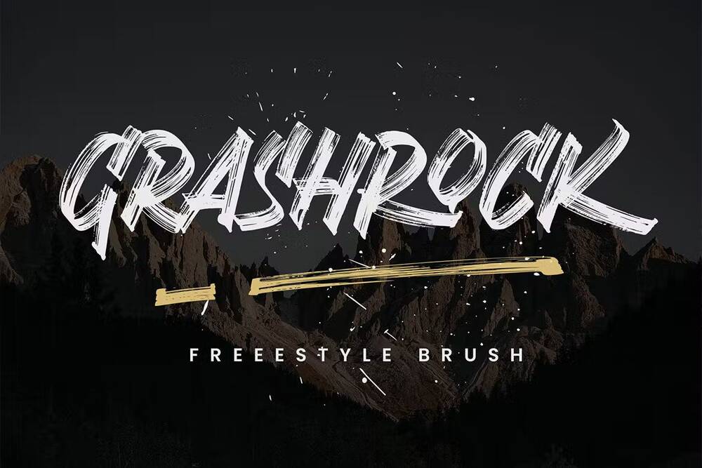 A freestyle brush font
