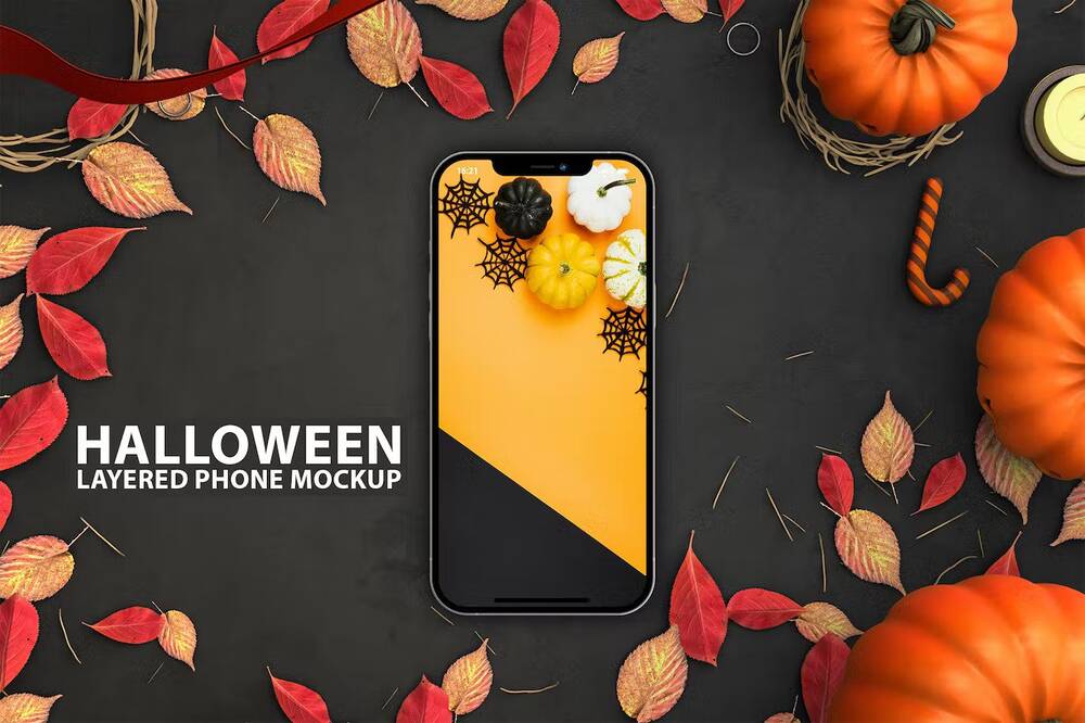 Halloween iPhpne mockup template