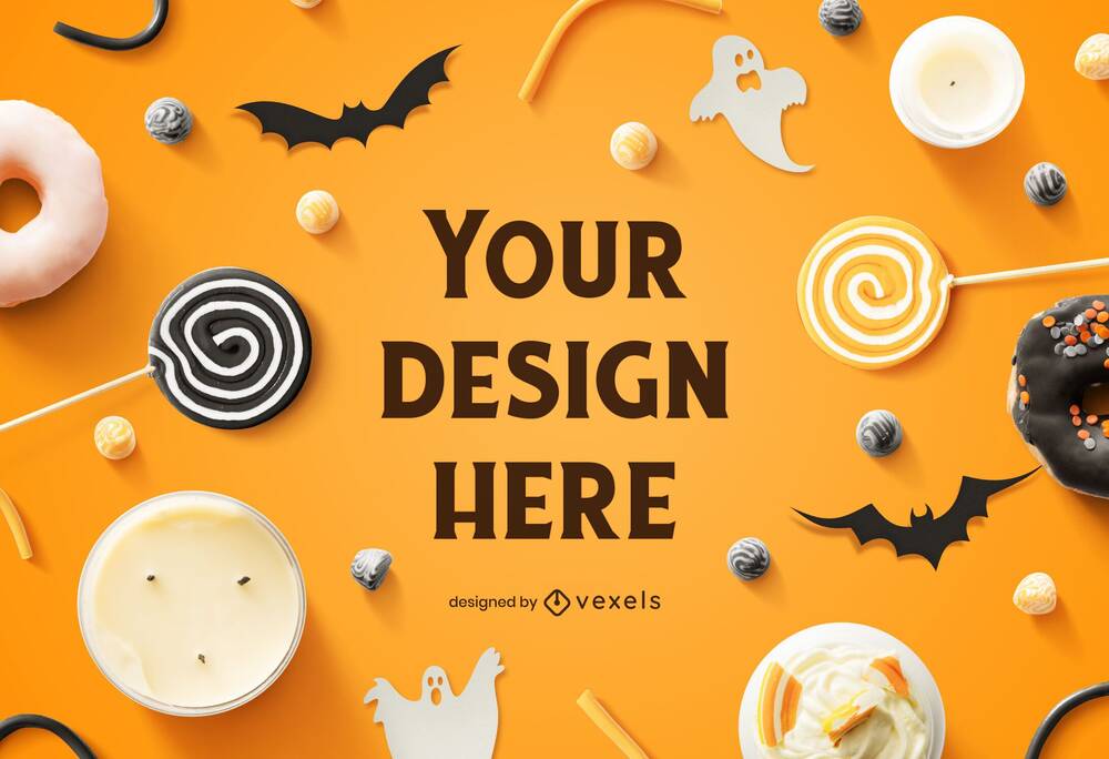 Halloween design mockup