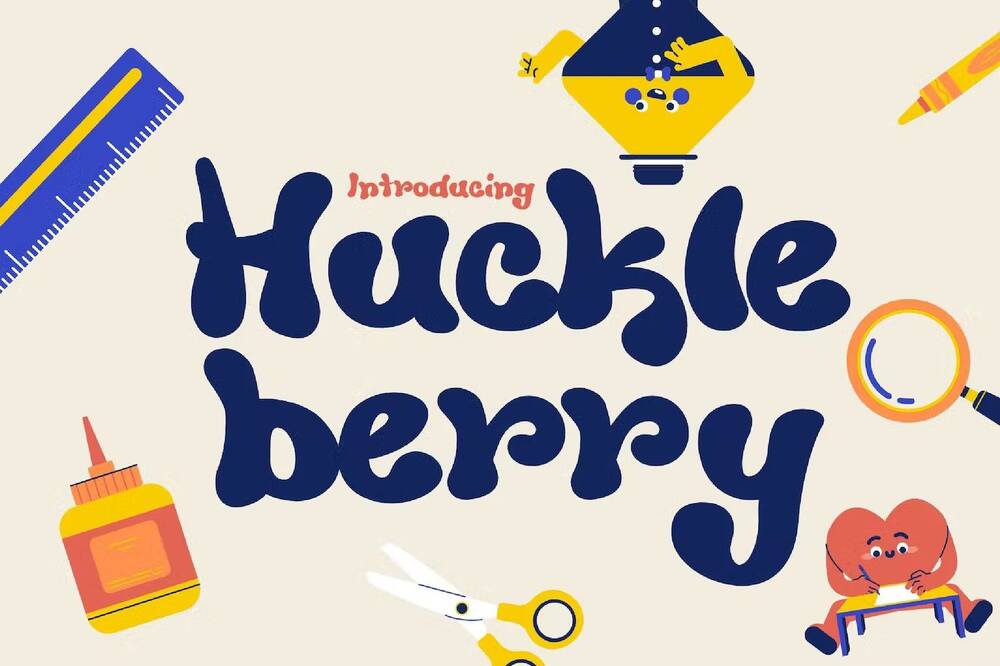 Fun and quirky bubble font