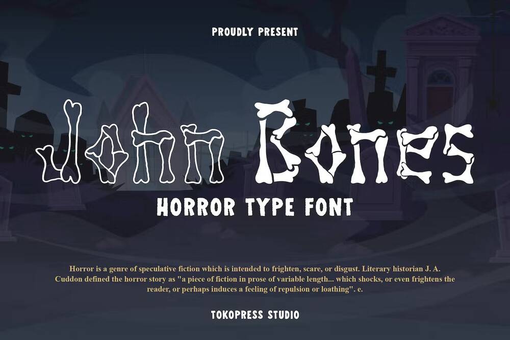 Jphn Bones a horror type font