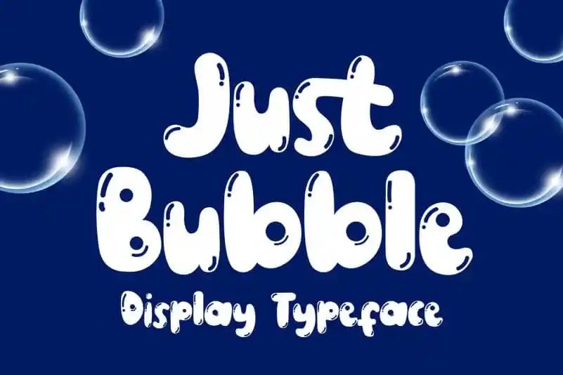 Free display bubble font