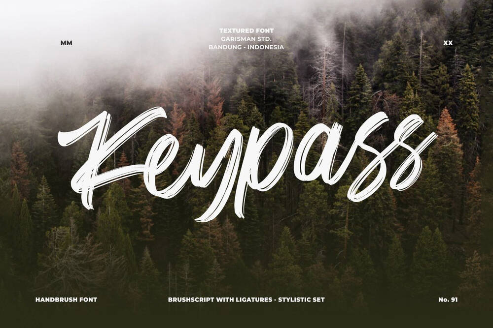 Free textured hand brish font