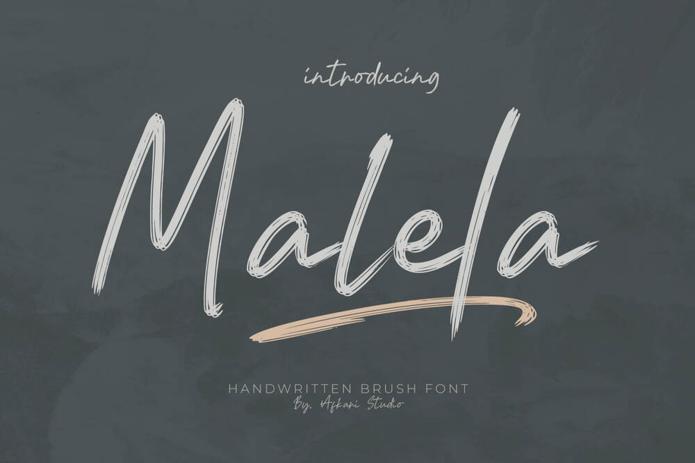 Free style handwritten brush font