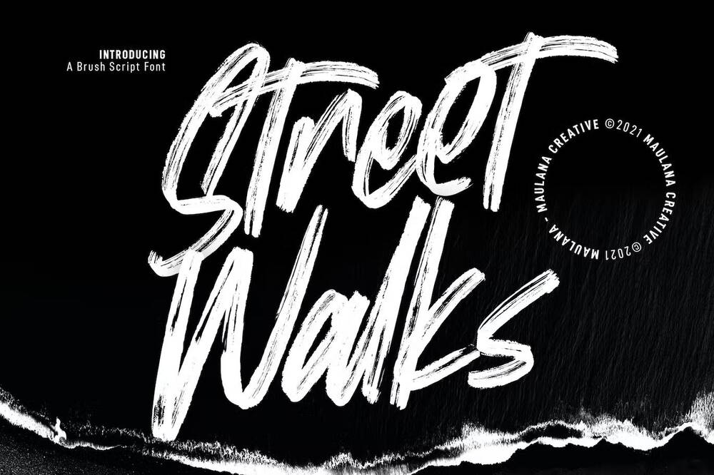 Creative brush script font