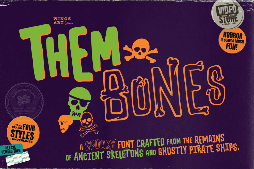 Them bones a scary font