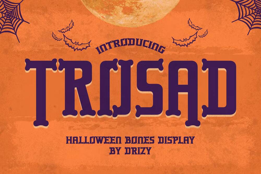 Halloween bones display font