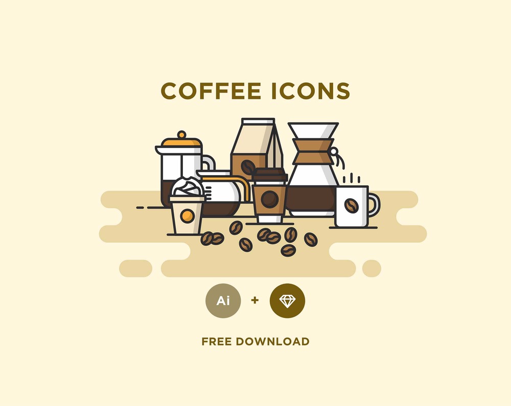 Free set of coffee icons