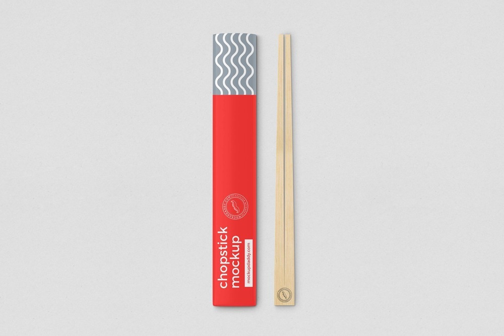 Chopsticks with package and without