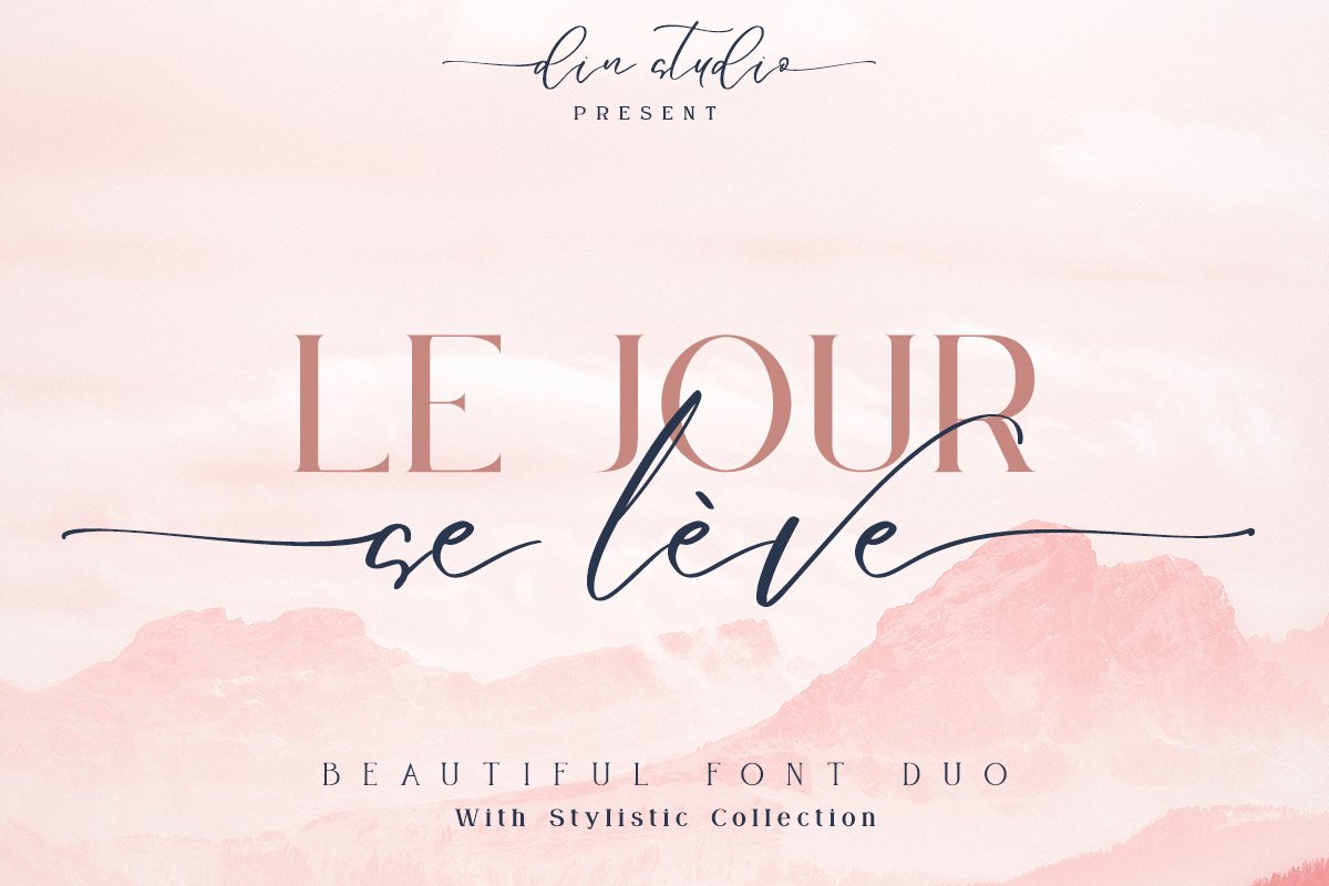 Beautiful font duo with stylistic collection
