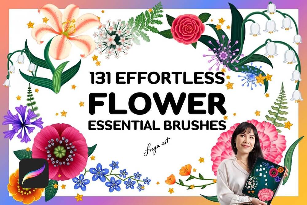Essential flower brushes for Procreate