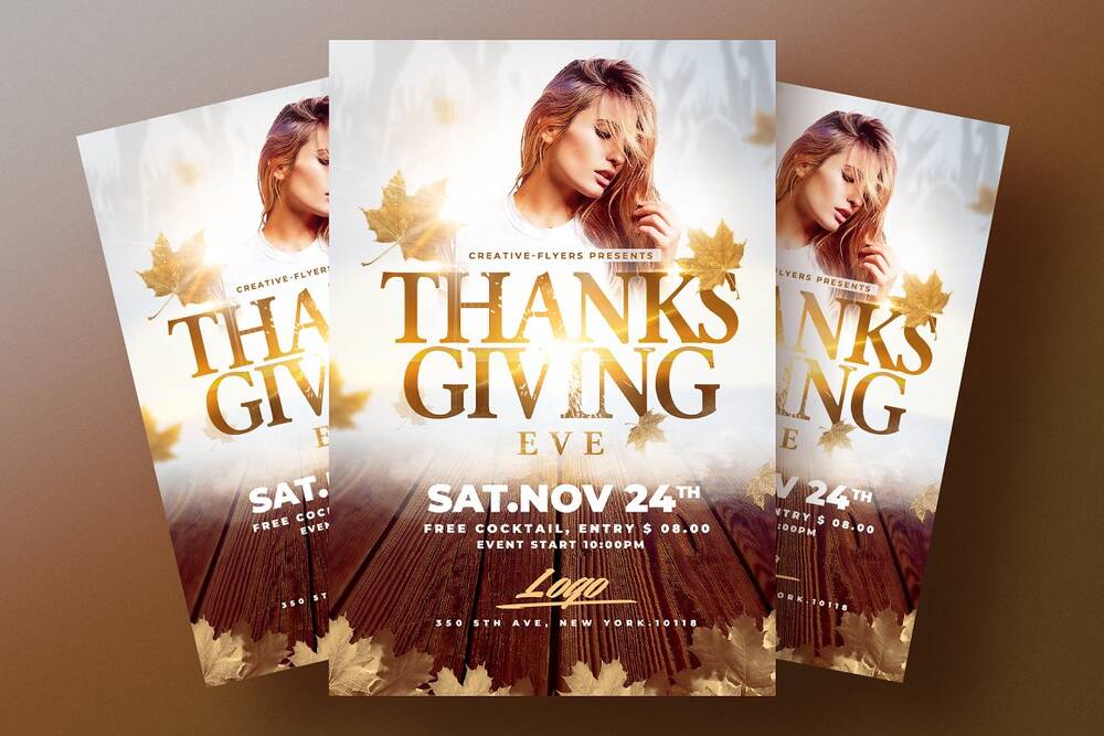 Thanksgiving Eve flyer template