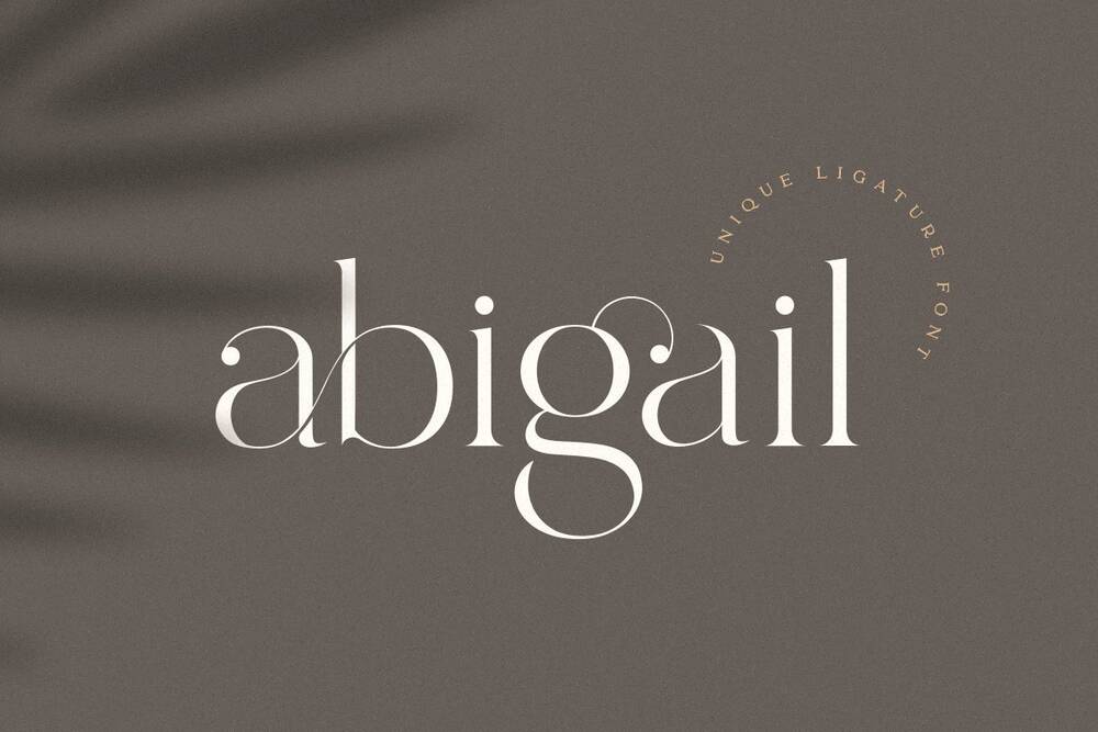 A unique ligature font for beauty designers