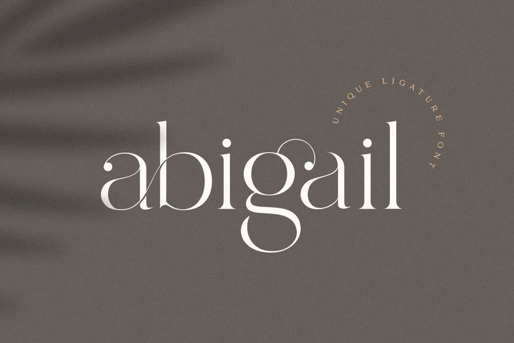 A unique ligature font for beauty designers
