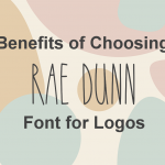 Shaped image with rae dunn font text