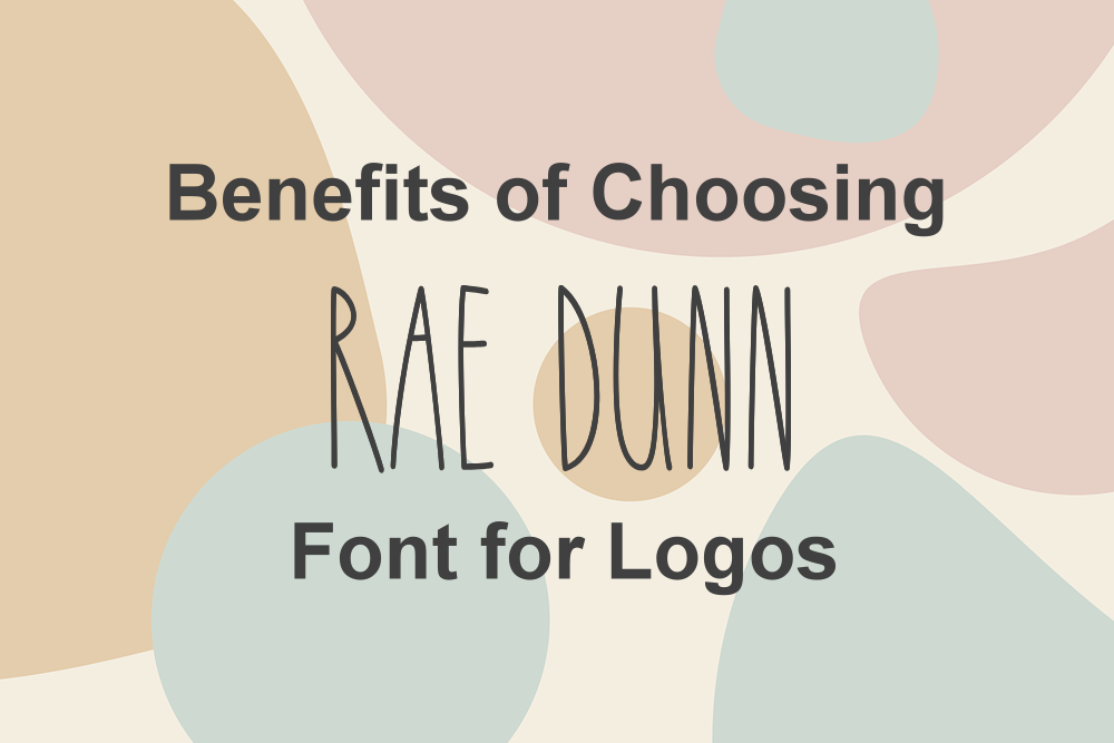 Shaped image with rae dunn font text