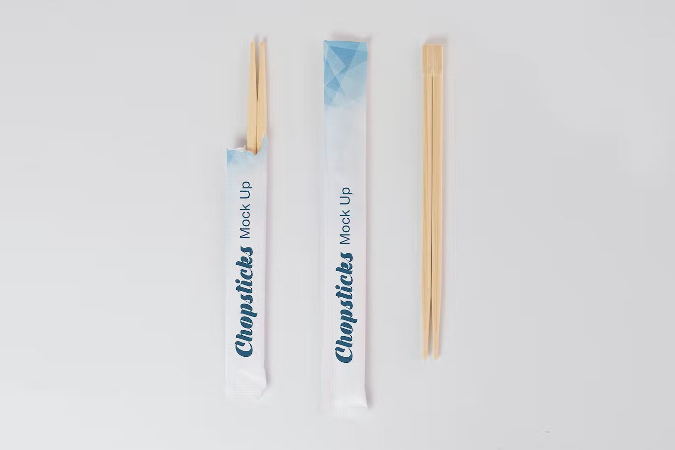 Chopsticks laying on the desk mockup