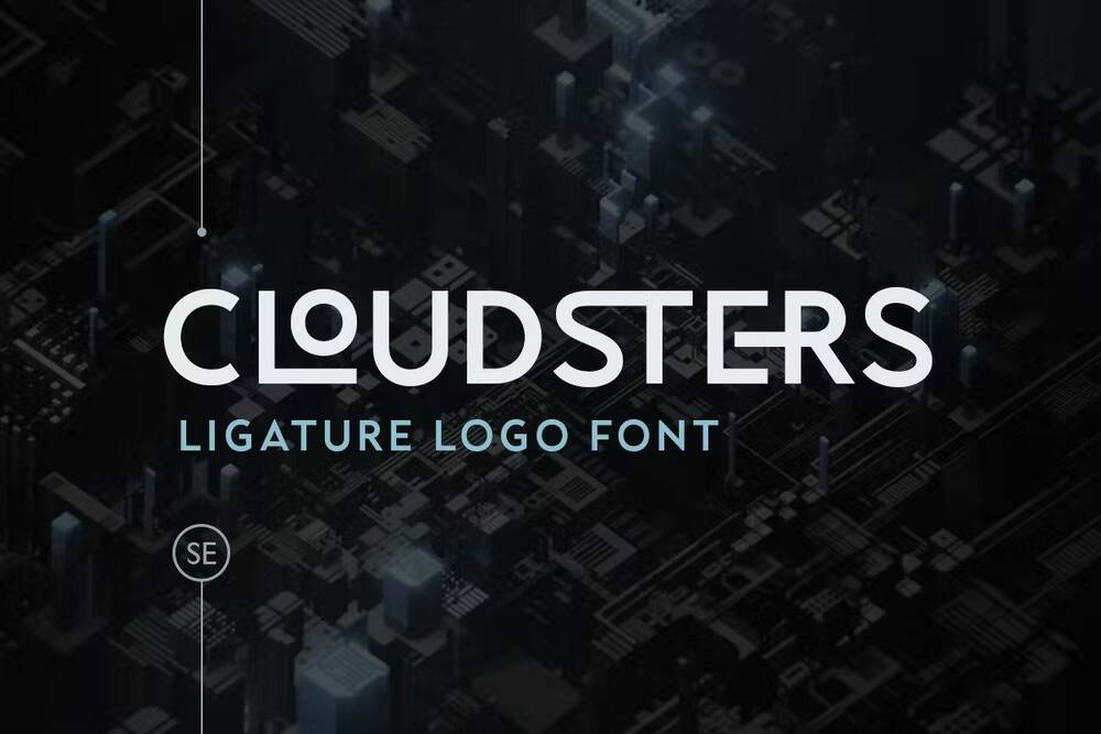 Cloudsters sans serif logo font