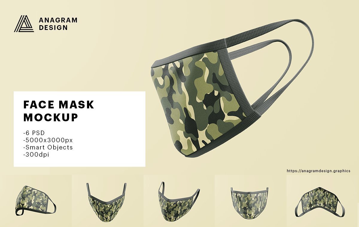 Face mask in camouflage style