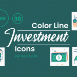 Green investment icon set