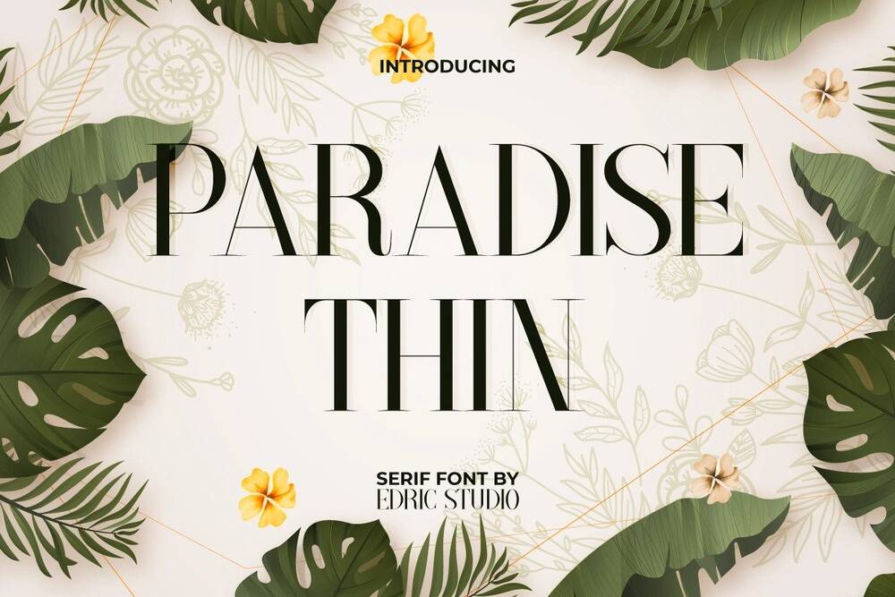 Free thin line serif font