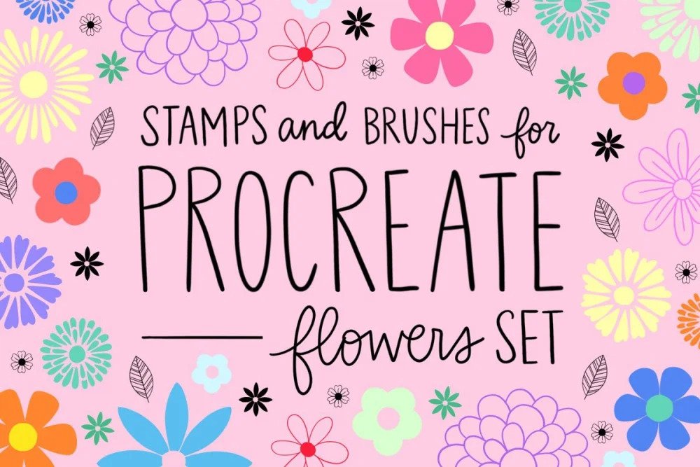 Flower stamps and brushes for Procreate