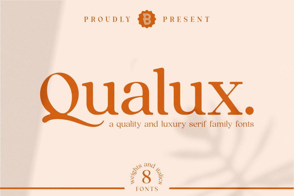 A quality and luxury serif family fonts
