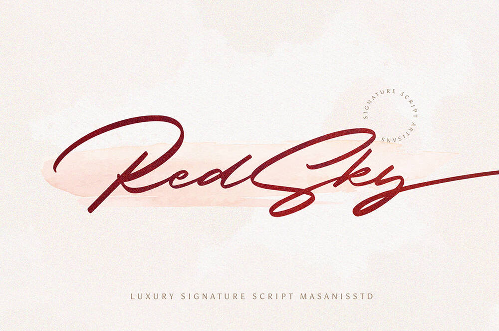 A free luxury signature script font