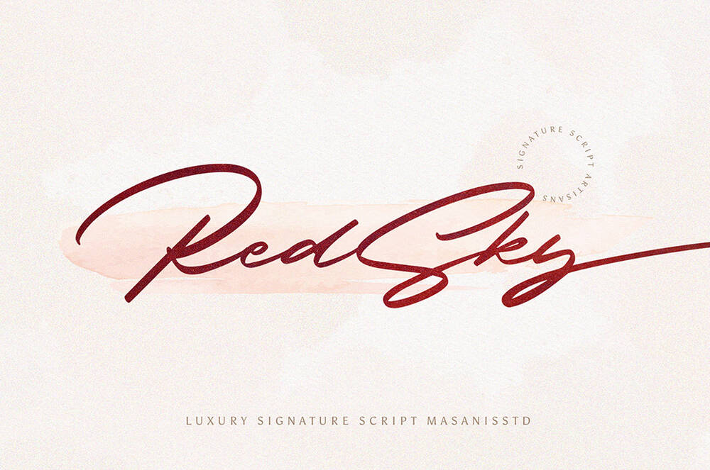 A free luxury signature script font