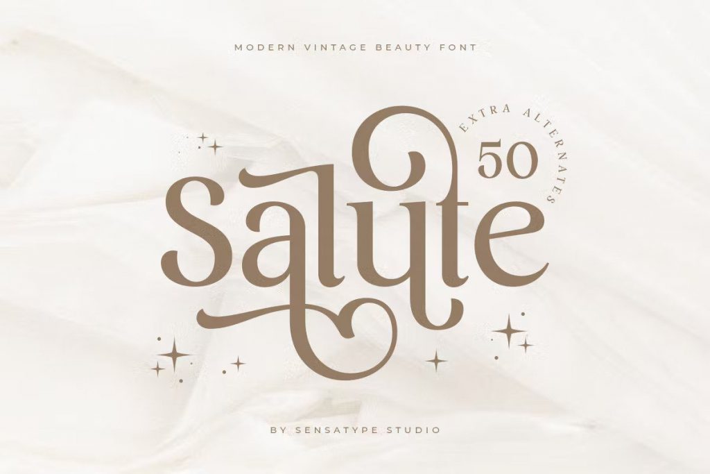 Modern vintage beauty font