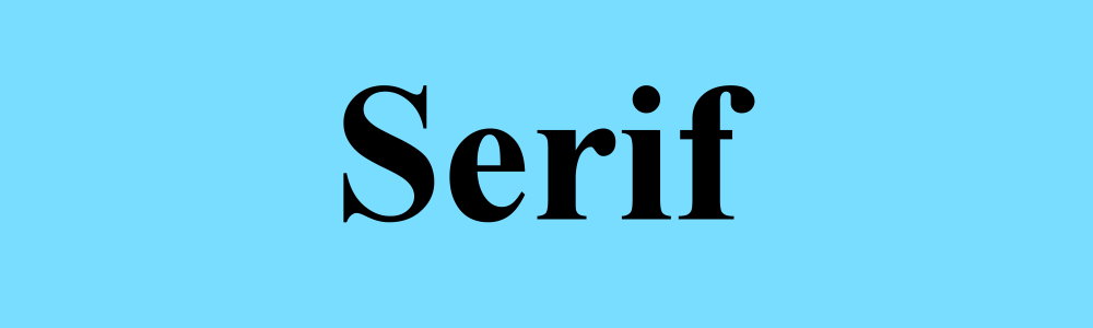 Serif Font Type