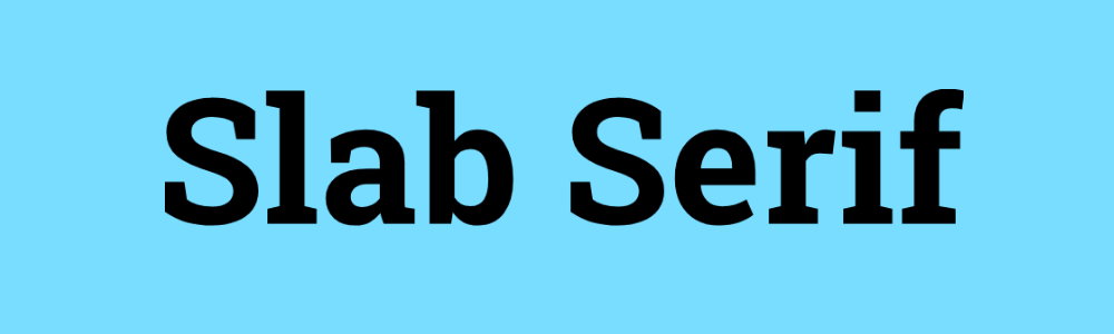 Slab Serif Font Type