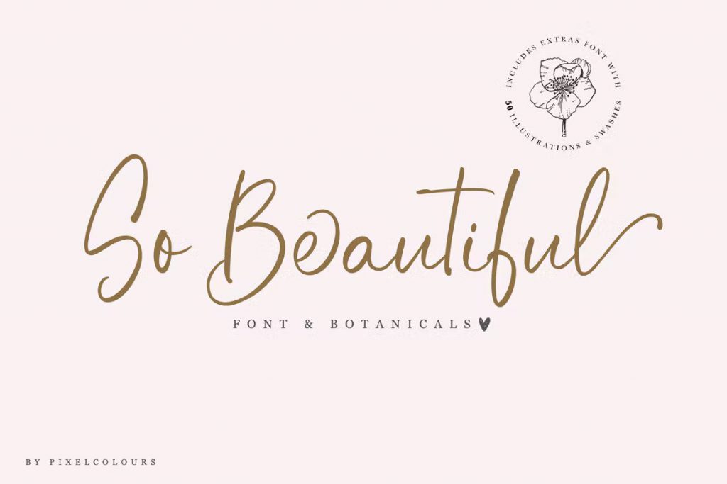 A beauty script font