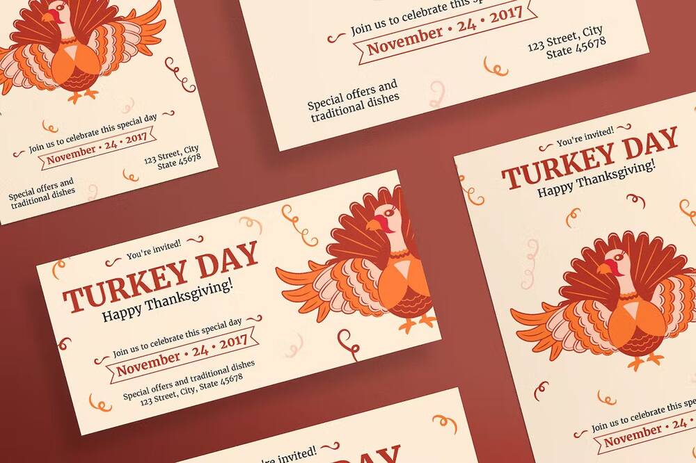 Turhey day Thanksgiving flyer