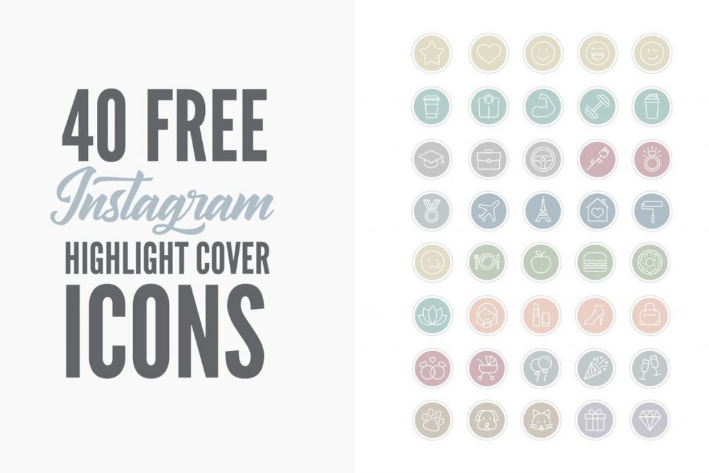 Fourty Instagram highlight cover icon set