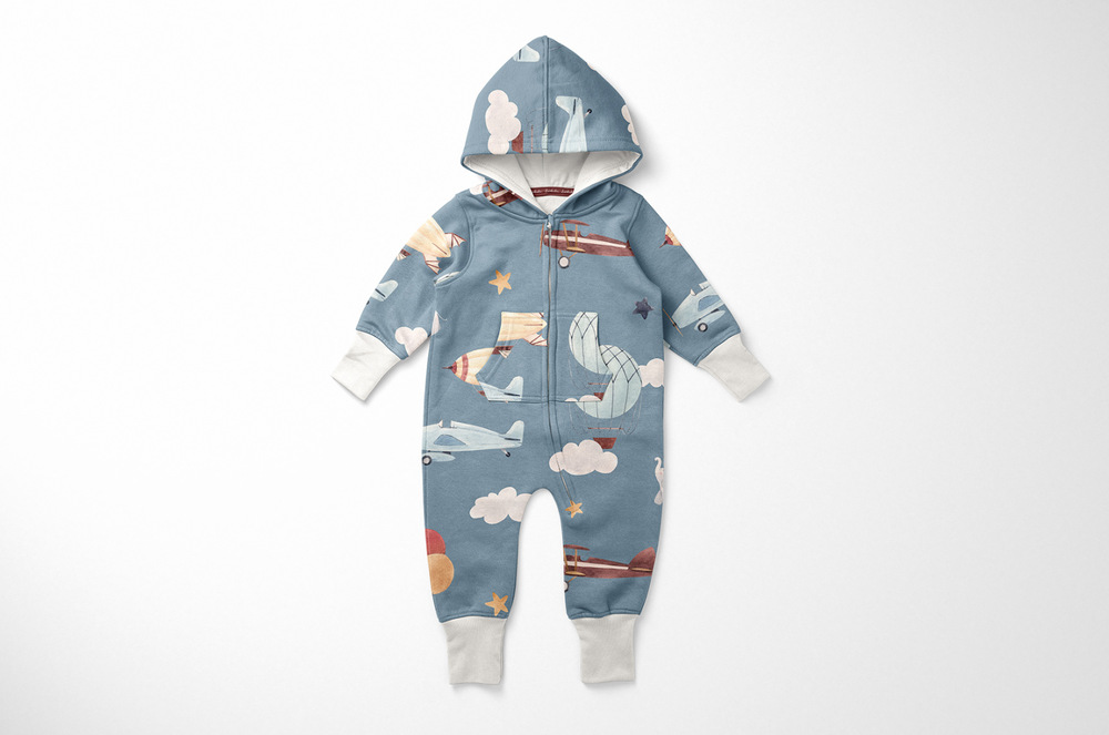 A baby toddler onesie mockup set