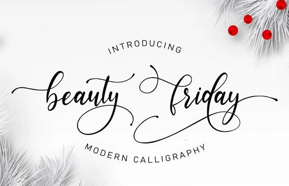 A free modern calligraphy font