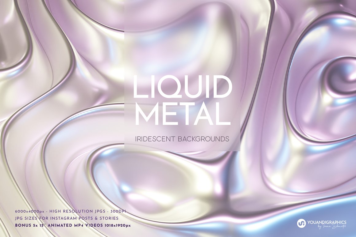 High resolution liquid metal backgrounds