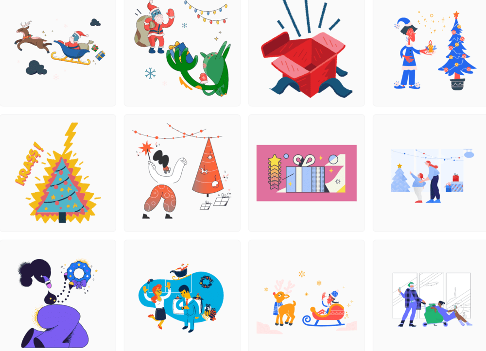 Free awesome christmas illustrations