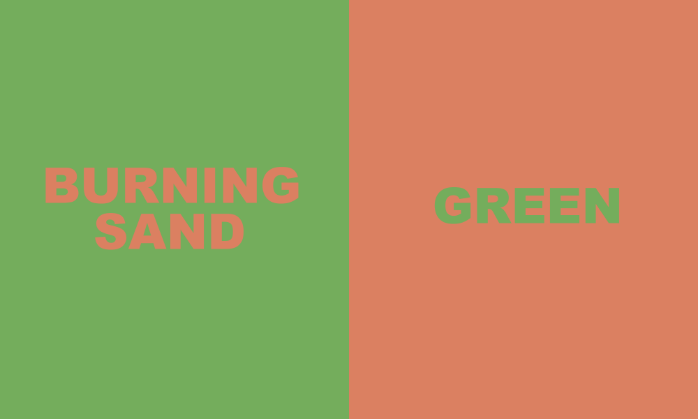 Asparagus green and burning sand color combination