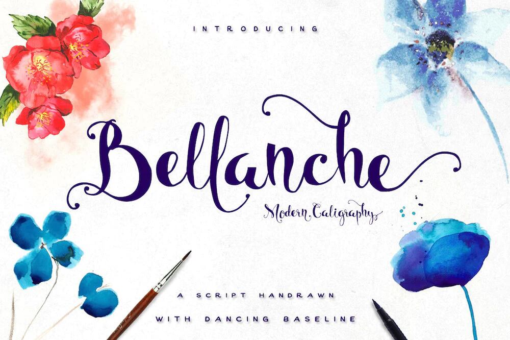 A free hand drawn script font